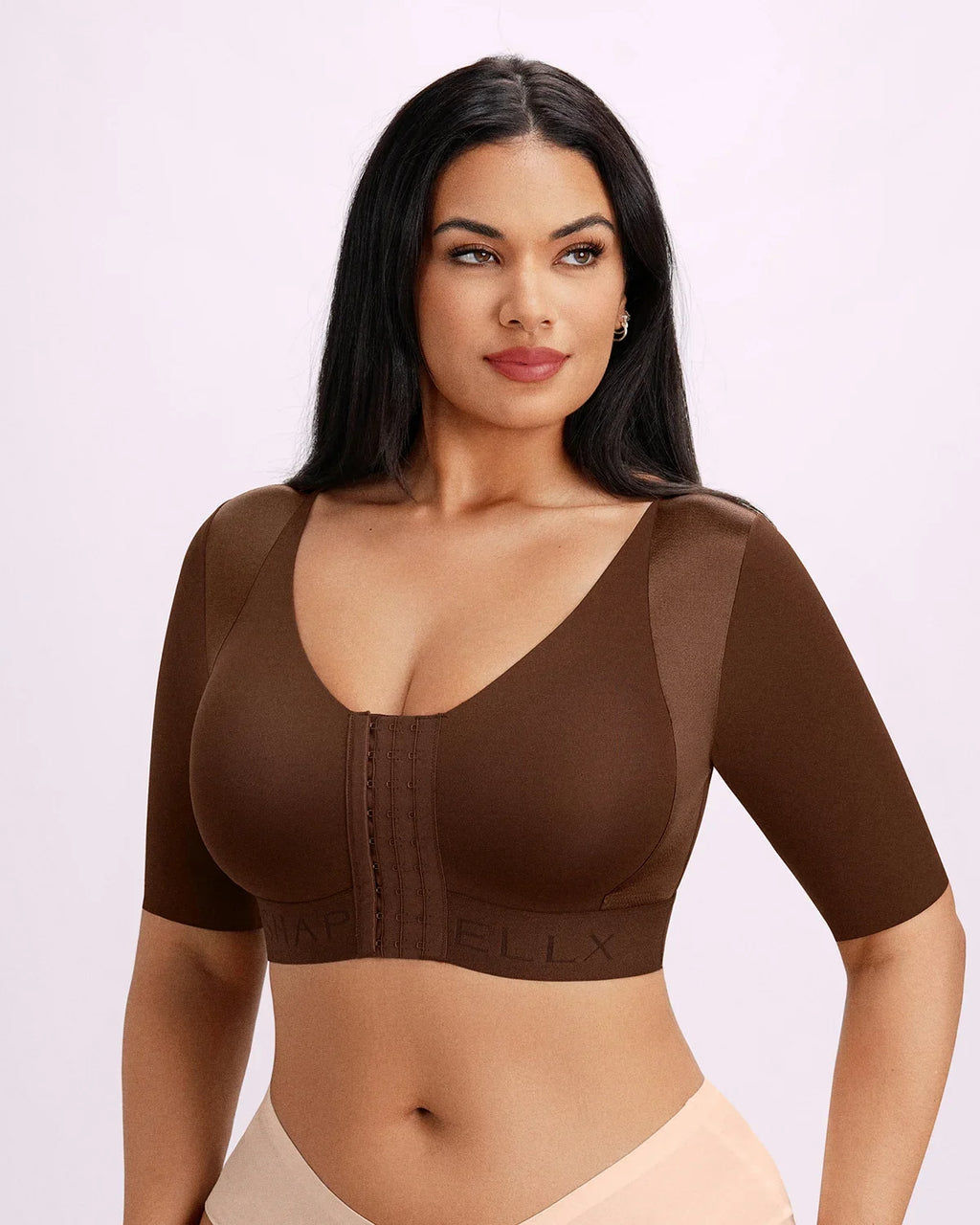 Elbow Sleeve Back Smoothing Top