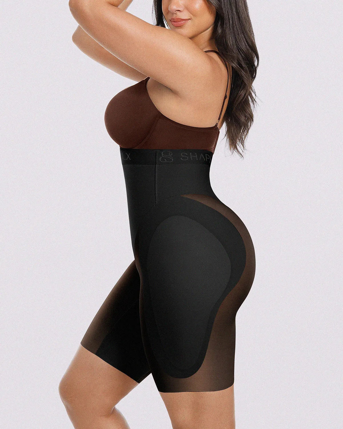 Natural-looking curve enhancement visible from the side profile