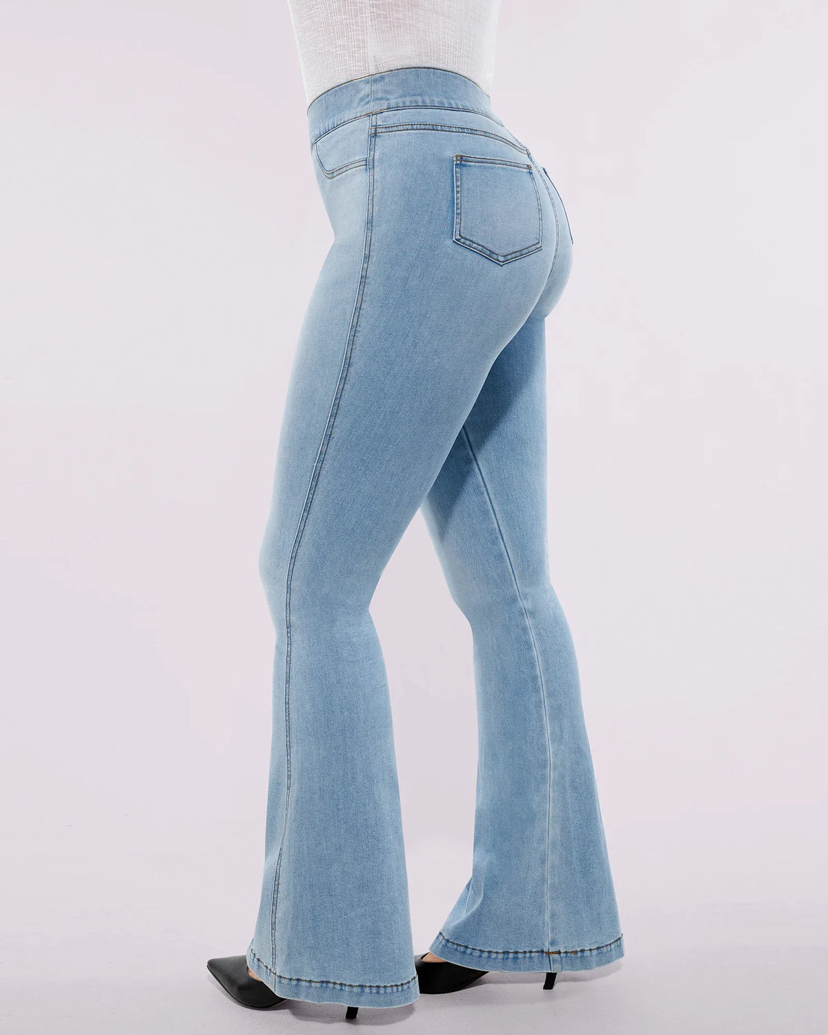 Bare Essentials AirSlim High-Waisted Padded Hip Flare Jeans