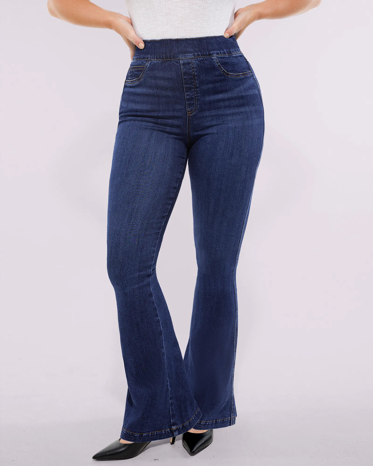 Bare Essentials AirSlim High-Waisted Padded Hip Flare Jeans