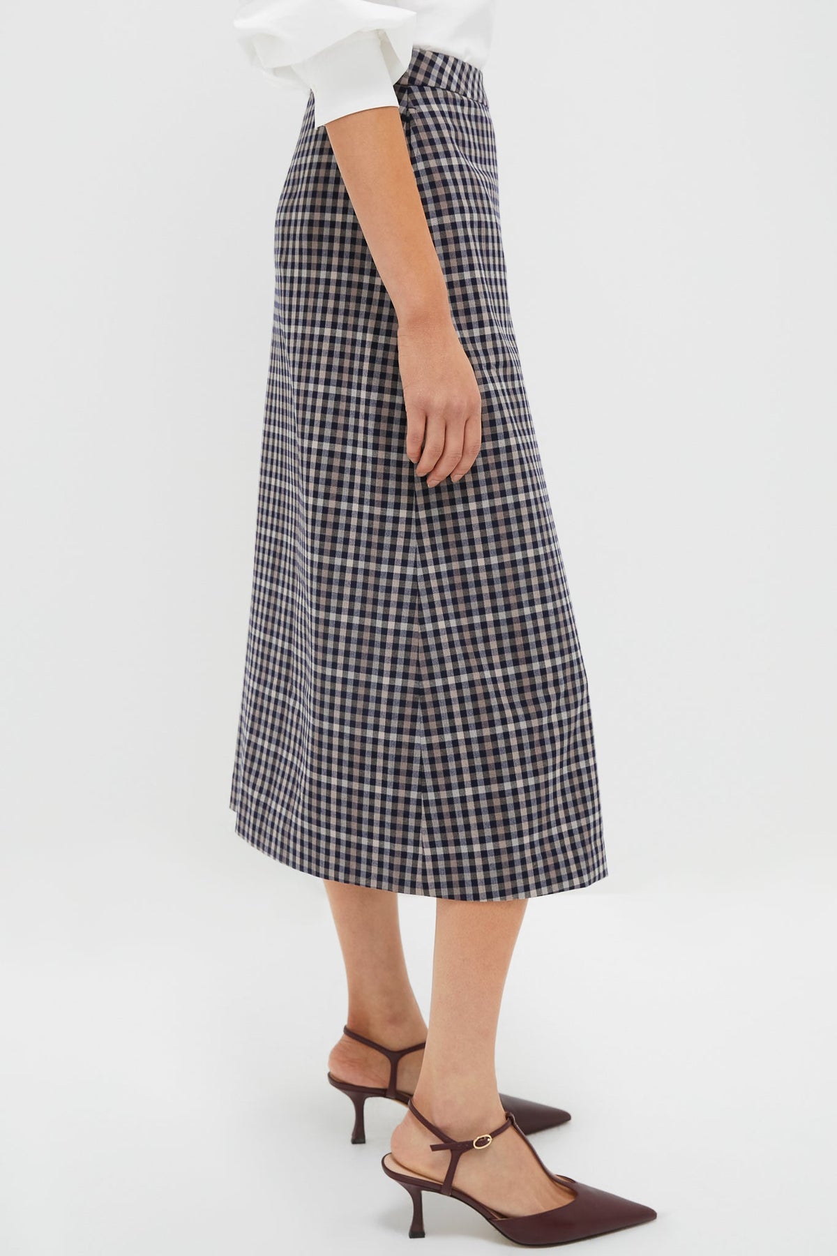English Check Phoebe Midi Skirt