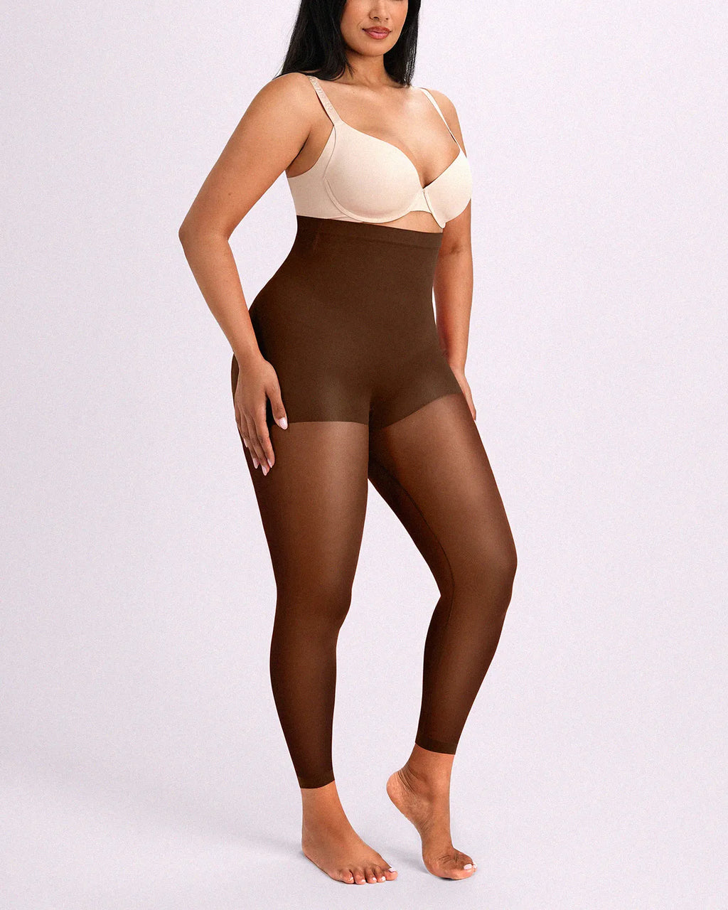 MistWeave High-Waisted Sheer Shaping Tights