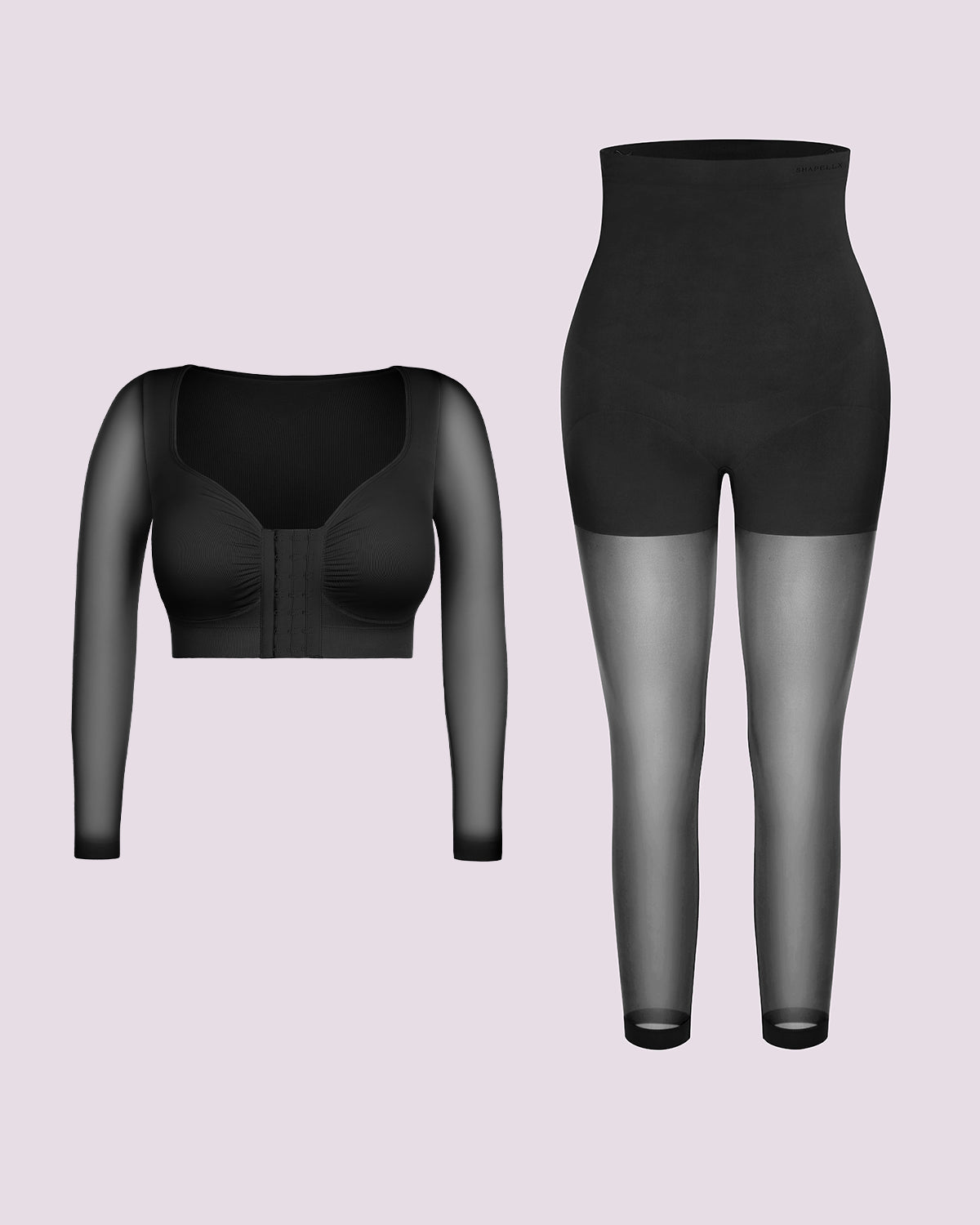 MistWeave Long-Sleeve Top + Shaping Tights Bundle