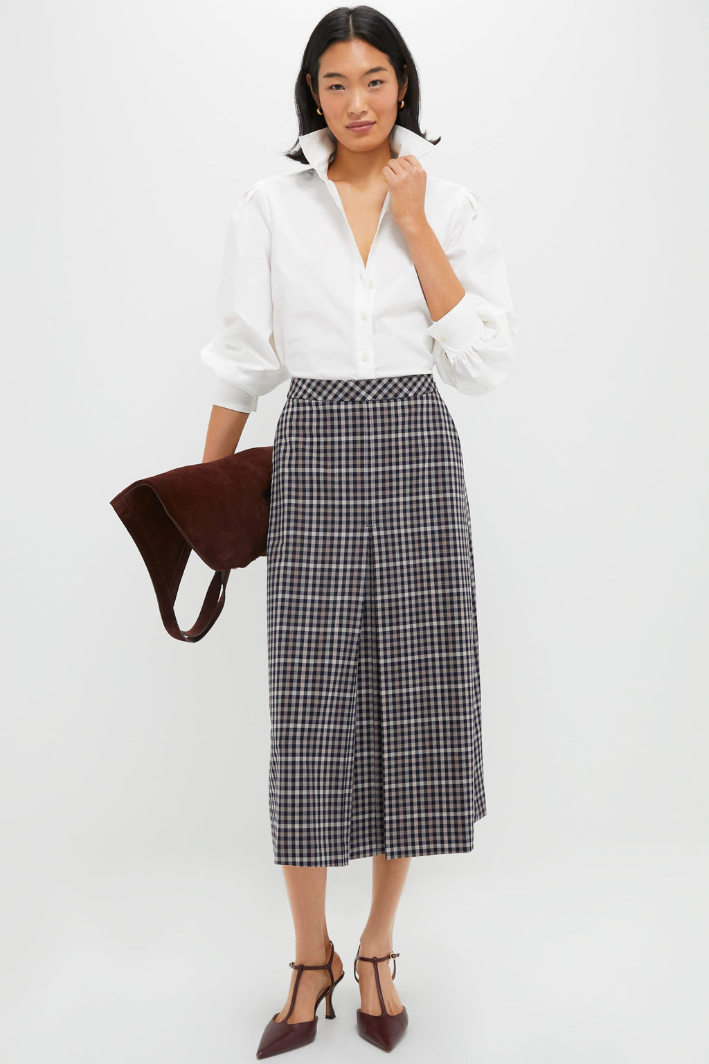 English Check Phoebe Midi Skirt