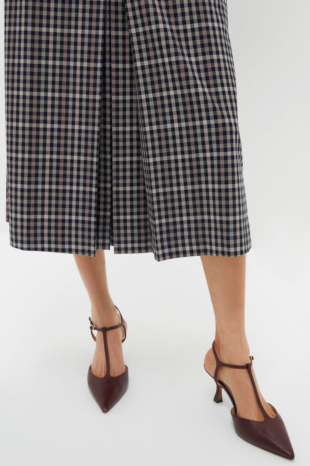 English Check Phoebe Midi Skirt