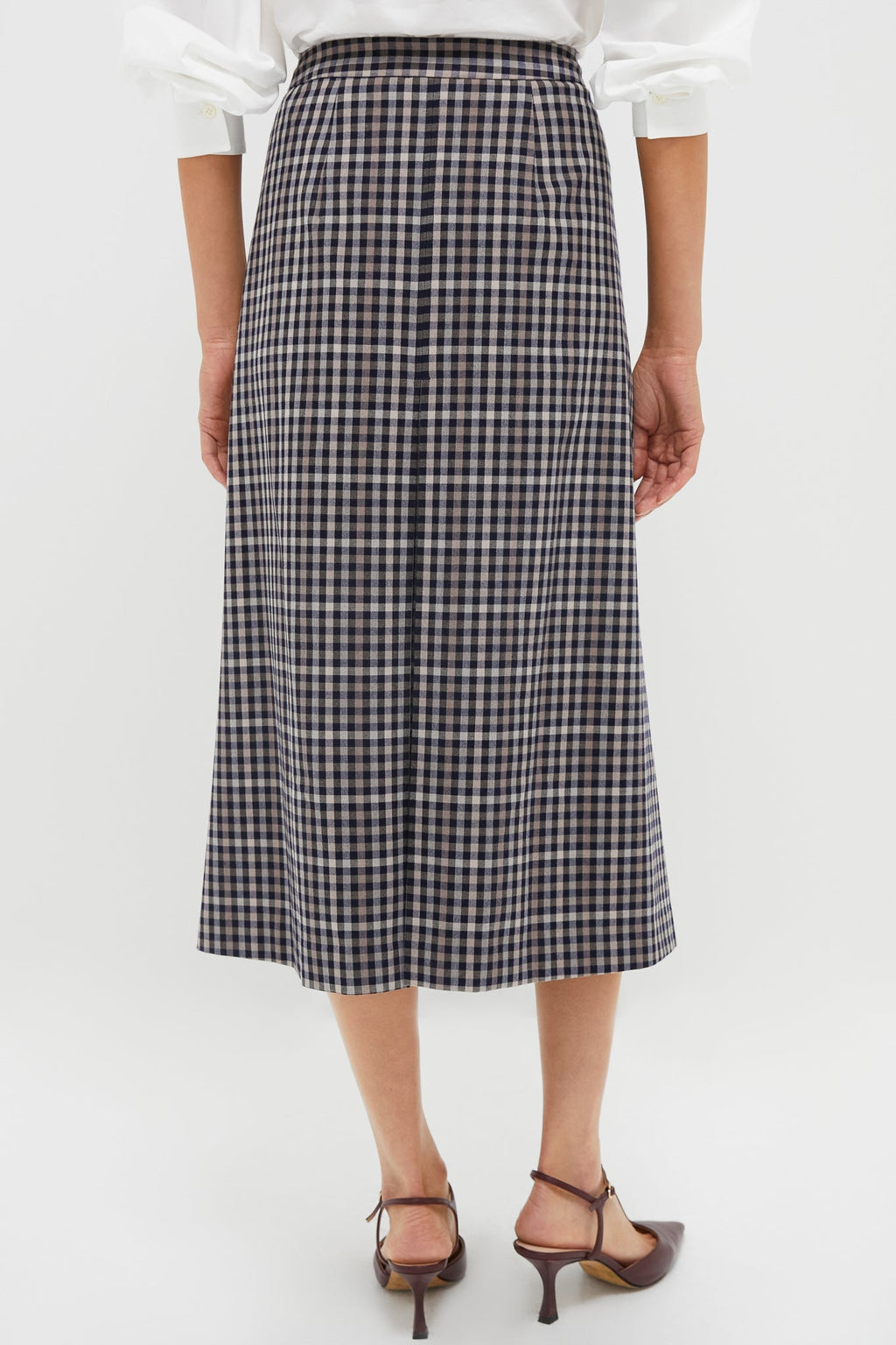 English Check Phoebe Midi Skirt